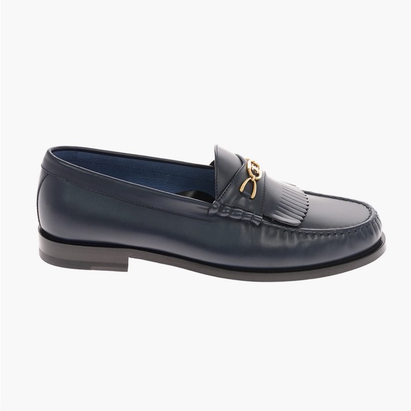 Celine Leather Luco Triomphe Kiltie Men’s Loafers - Picture 5 of 15